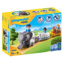 PLAYMOBIL 1-2-3 - TRAIN DES ANIMAUX #70405